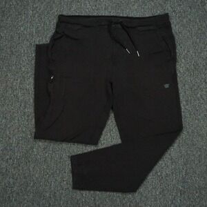 Mack Weldon Pants Mens Small Black Ace Jogger Zip Pocket Tapered Stretch
